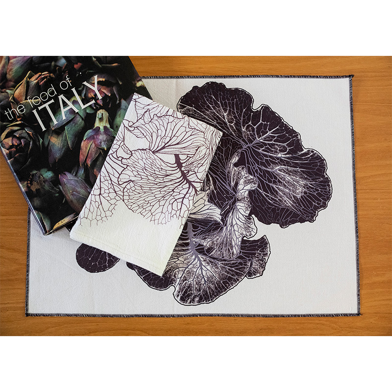 Individuales + servilletas repollo uva